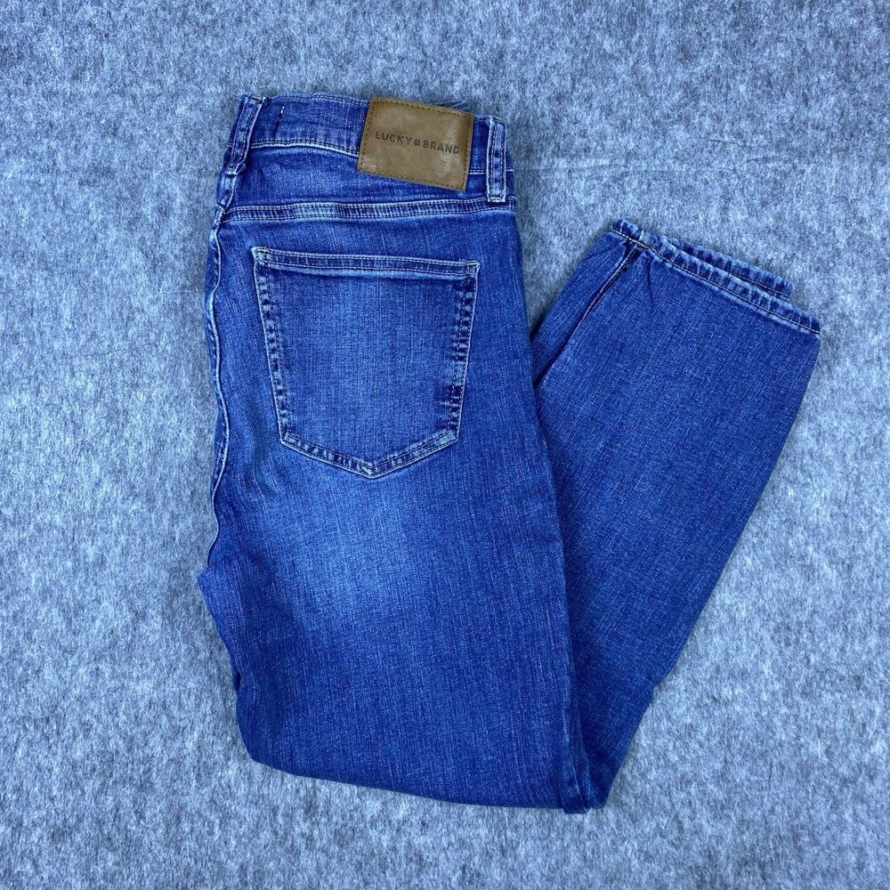 Lucky Brand Women's Jeans Ava Mid Rise Skinny Stretch Blue Denim Sz 10/30 Ankle